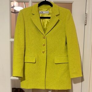 Zara Women's Lime Blazer Jacket